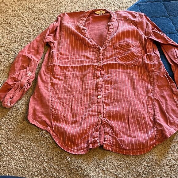 Lucky brand medium red blouse - Picture 2 of 7